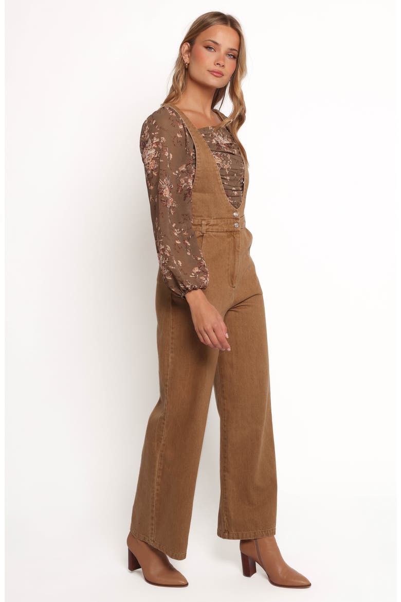Vieve Denim Jumpsuit, Alternate, color, BROWN