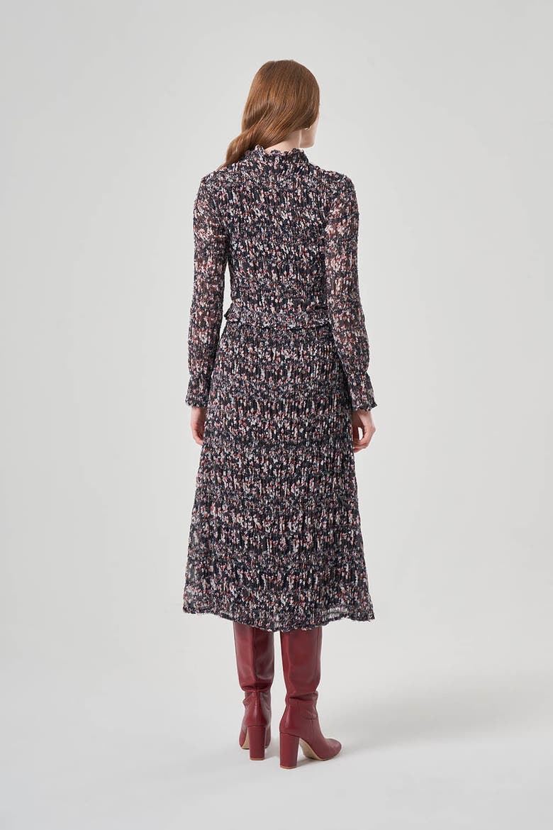Patterned Crochetate Midi Dress - Mix, Alternate, color, Mix