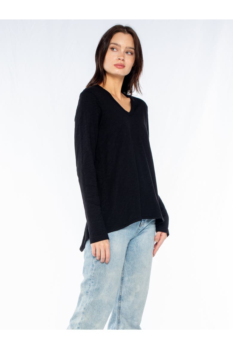 Long Sleeve Shrunken Boyfriend Top, Alternate, color, White