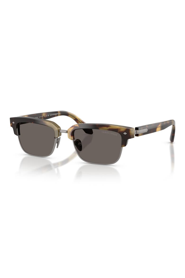 52mm Rectangular Sunglasses, Alternate, color, BROWN YELLOW HAVANA / GREY