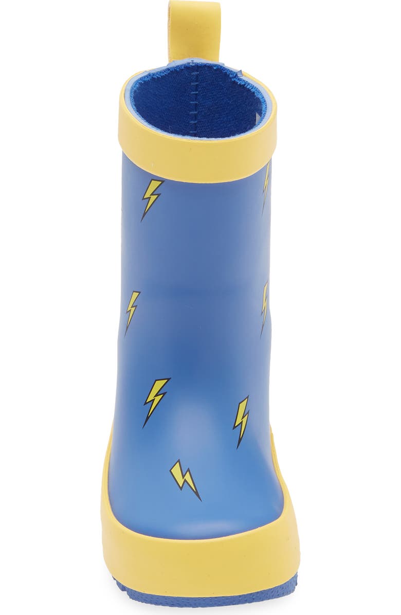 Harper Canyon Kids' Audra Lightning Bolt Rain Boot, Alternate, color, Blue Multi