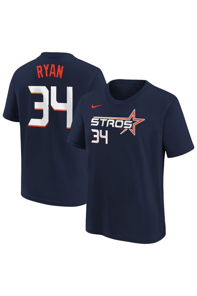 Youth Nike Nolan Ryan Navy Houston Astros Fuse City Connect Name & Number T-Shirt, Main, color, Navy