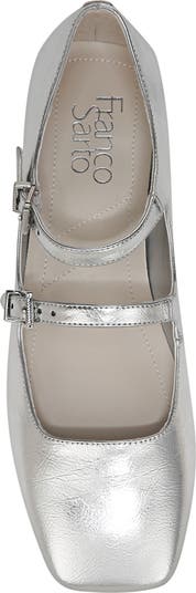 Tesoro Metallic Mary Jane Flat