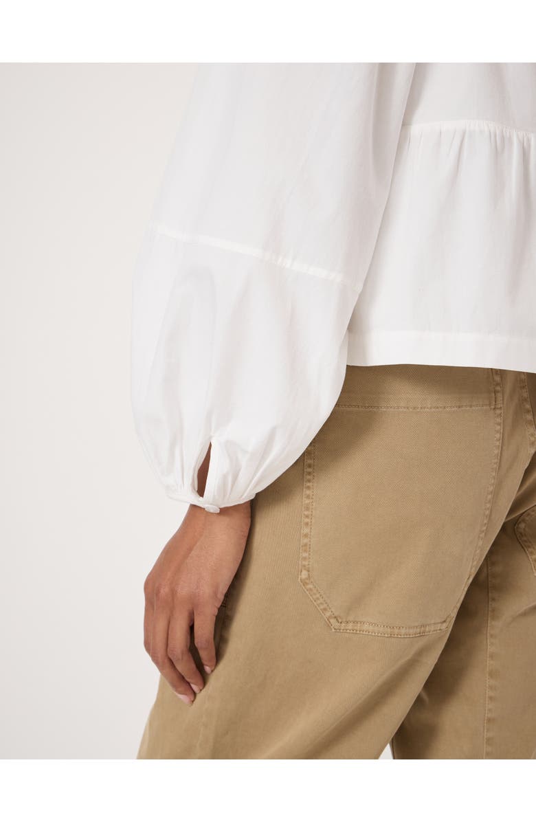 Hush Beck Cotton Peplum Blouse, Alternate, color, White