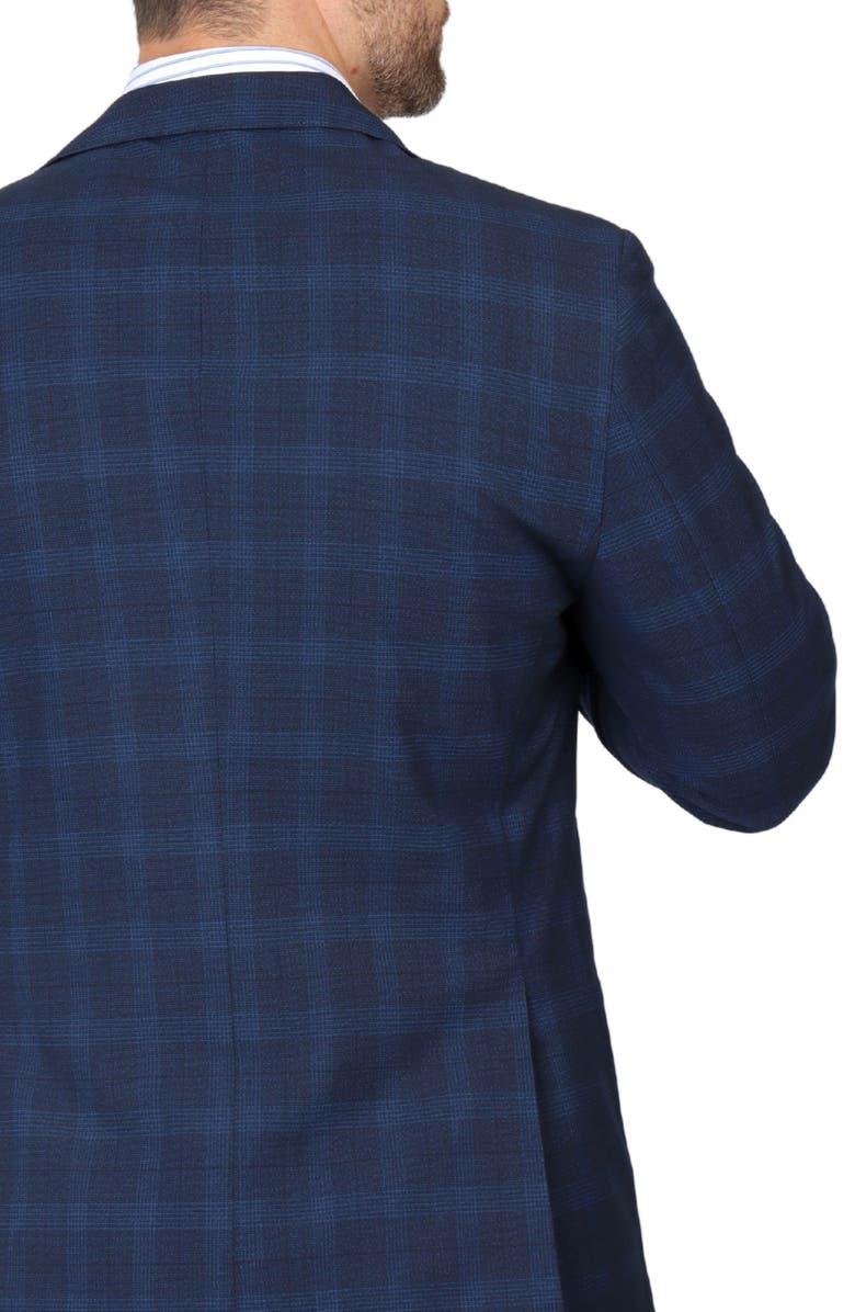 TailorByrd Glen Plaid Sport Coat, Alternate, color, Navy