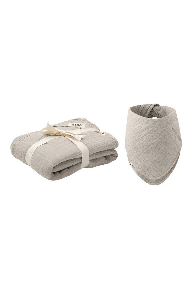 Organic Cotton Muslin Swaddle Blanket & Bib Set video
