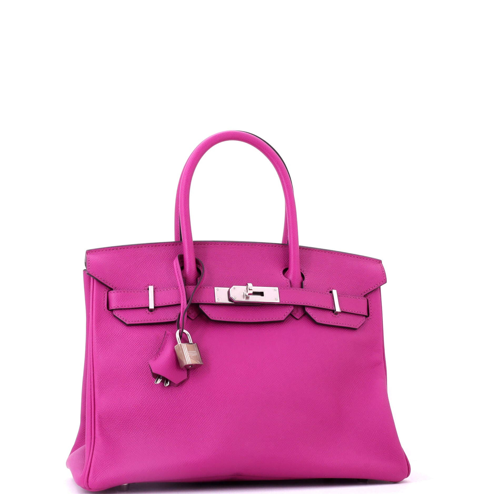 Pre-Owned Hermes Birkin Handbag Pink Epsom with Palladium Hardware 30, Alternate, color, Rose Pourpre