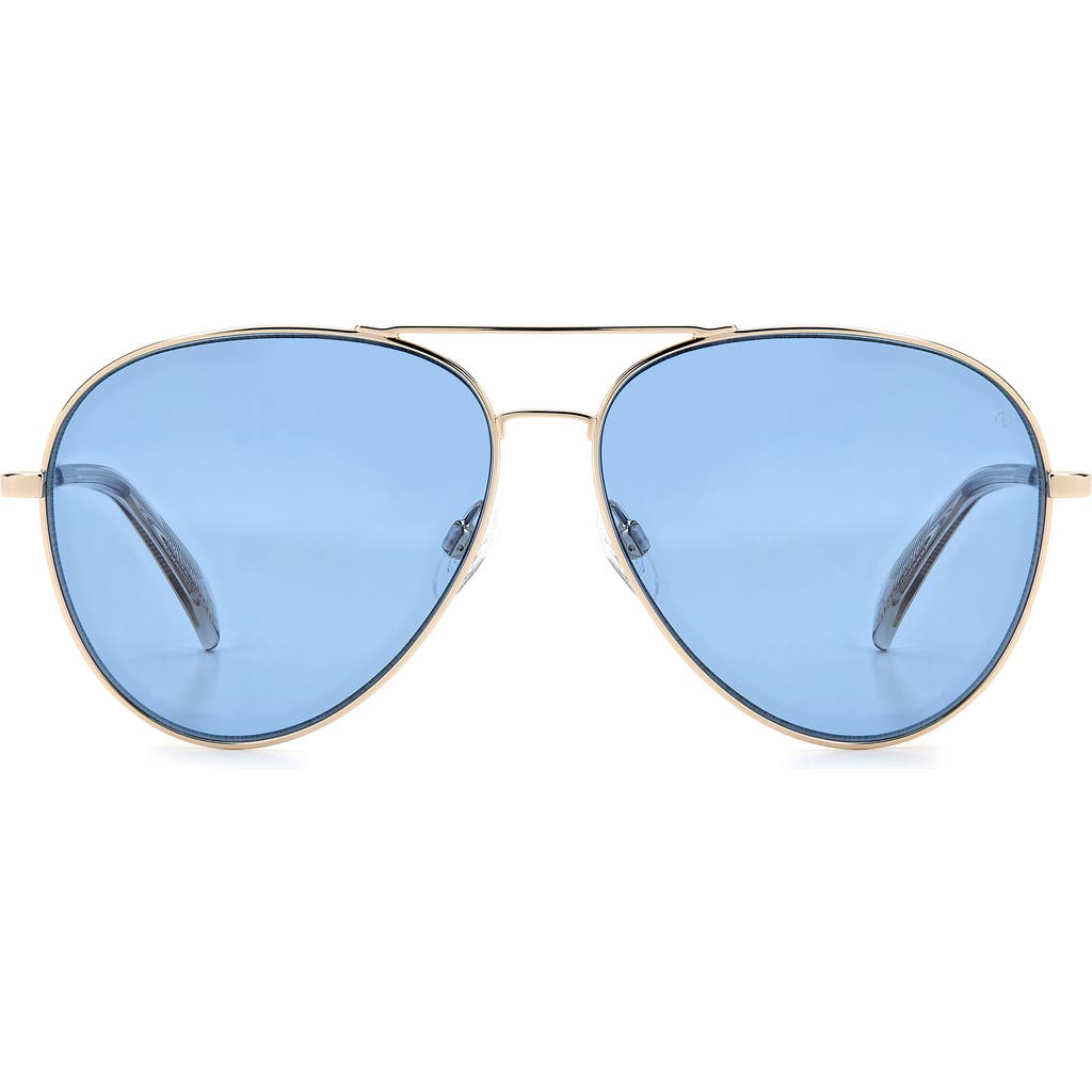 Rag & Bone 59mm Aviator Sunglasses In Blue