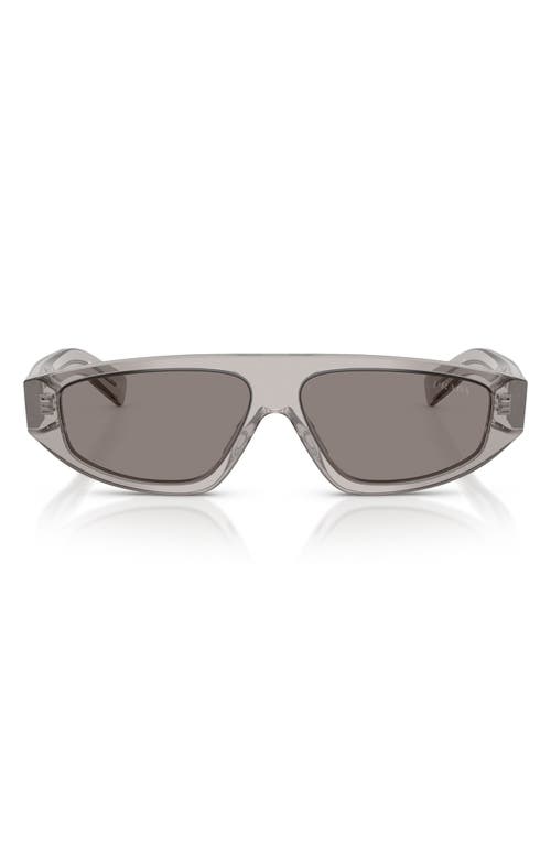 Prada 58mm Irregular Sunglasses In Gray