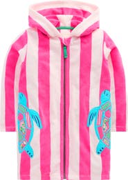 Mini Boden Kids' Romie Towelling Floral Cover-Up Dress