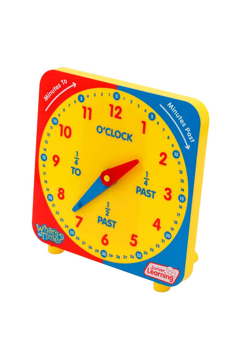 What's the Time Geared Clock Educational Toy, Alternate, color, Multicolored