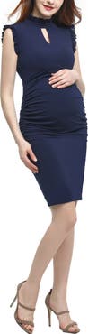 Kimi & Kai Madeline Keyhole Maternity Sheath Dress