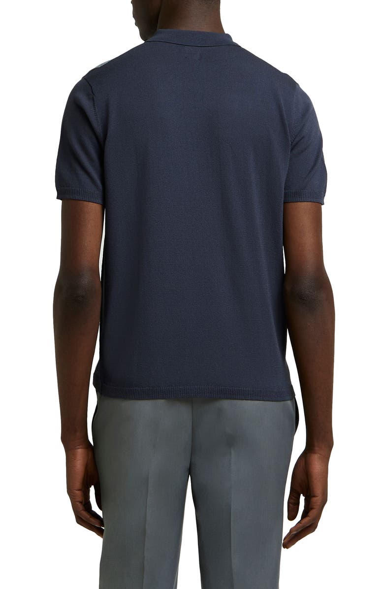 River Island Swirl Stripe Polo Sweater, Alternate, color, 