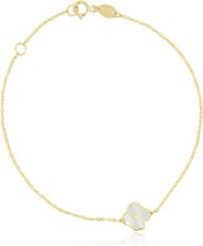 The Lovery Fine Jewelry Mother of Pearl Lucky Clover Bracelet
