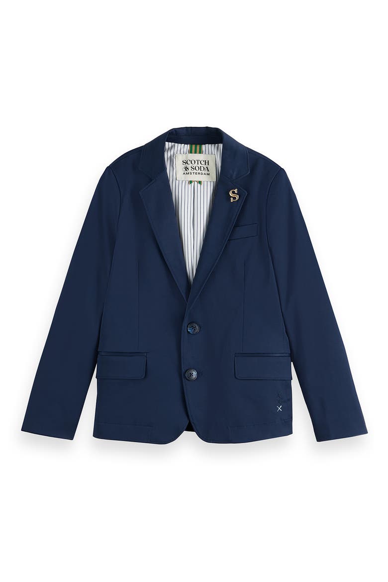 Kids' Classic Cotton Twill Blazer, Main, color, NIGHT