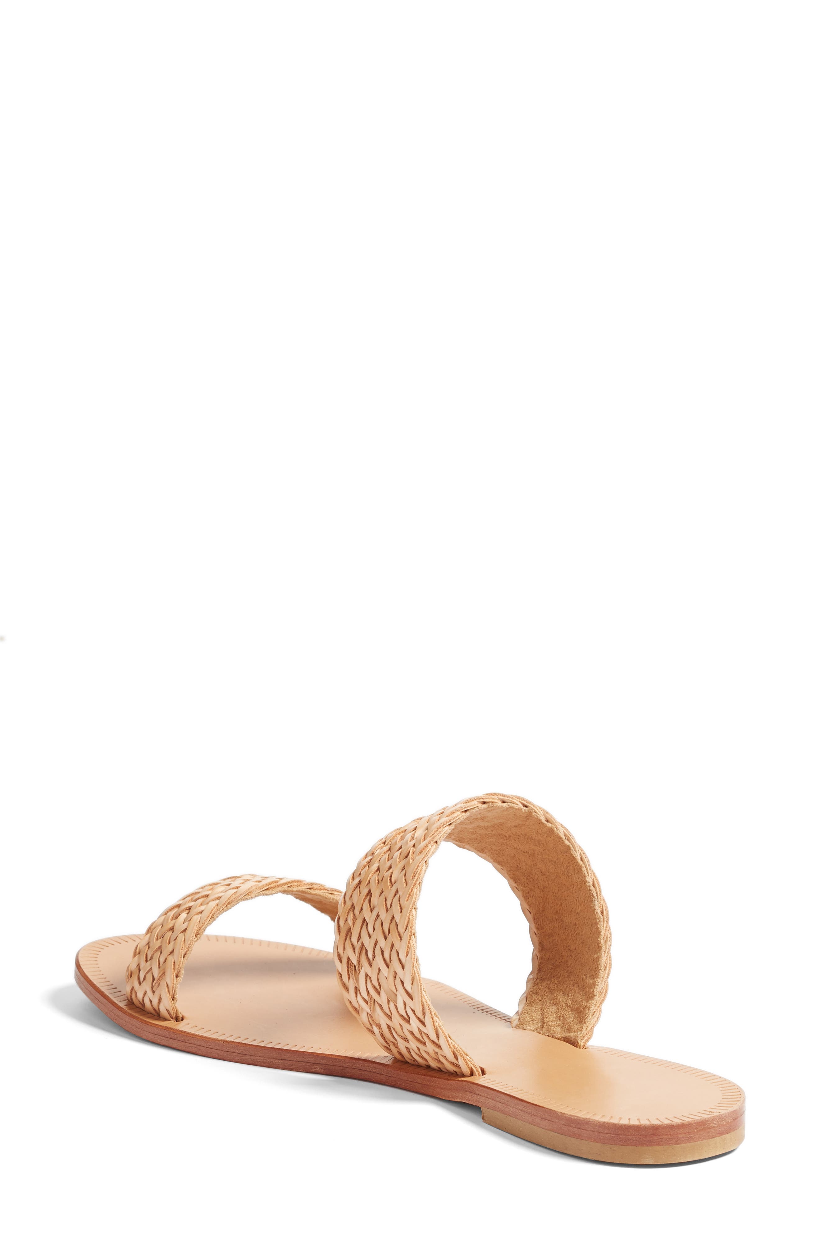 a la Plage 'Sable' Leather Slip-On Sandal, Alternate, color, NATURAL