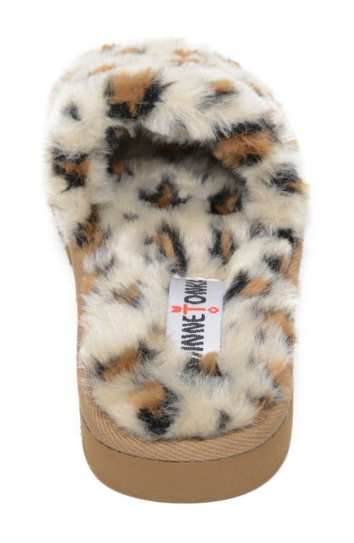 Minnetonka Little Girls Lyla Faux Fur Slide Slippers