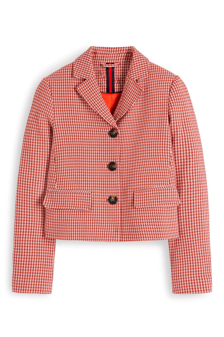 Dartmouth Cotton Blend Blazer, Main, color, PINK, BROWN PUPPYTOOTH