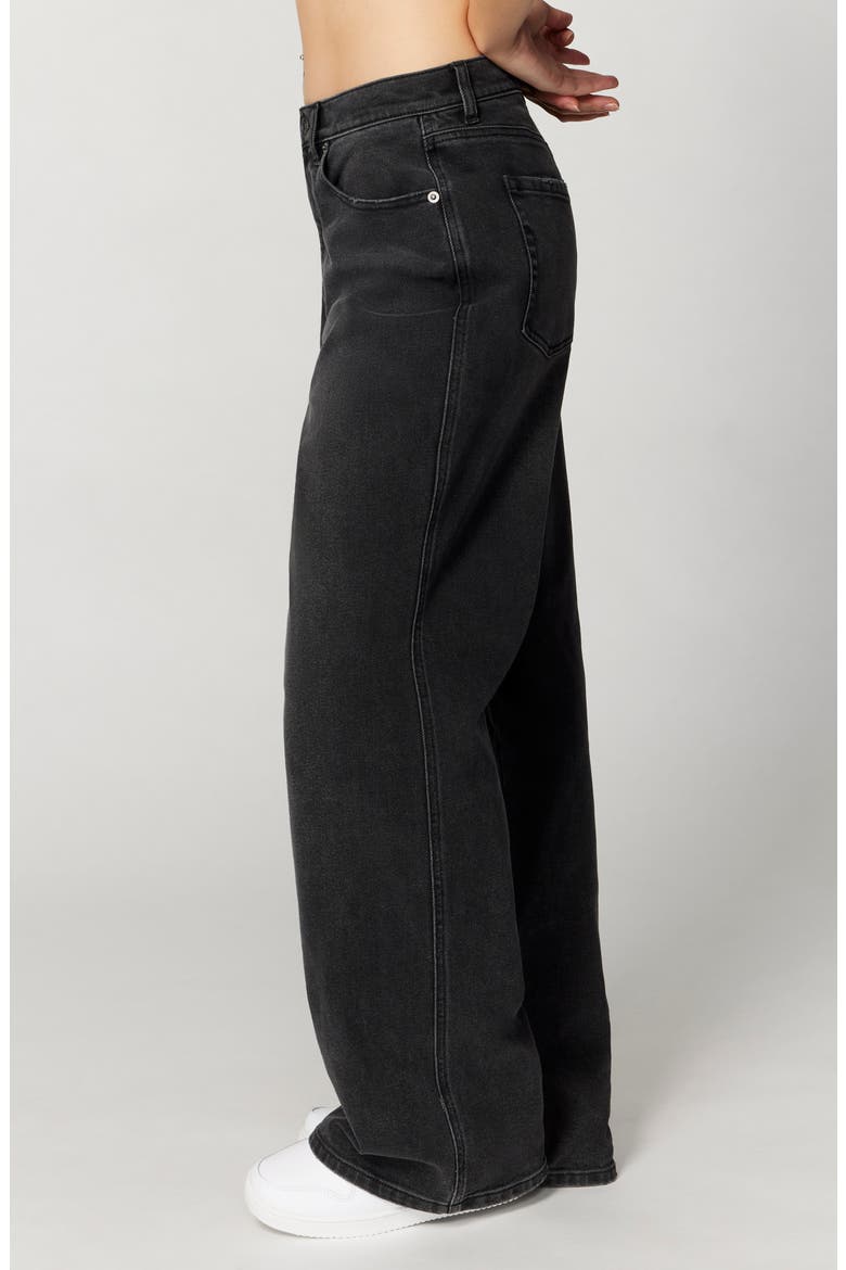 Wide Leg Boyfriend Jeans, Alternate, color, WASHED BLACK