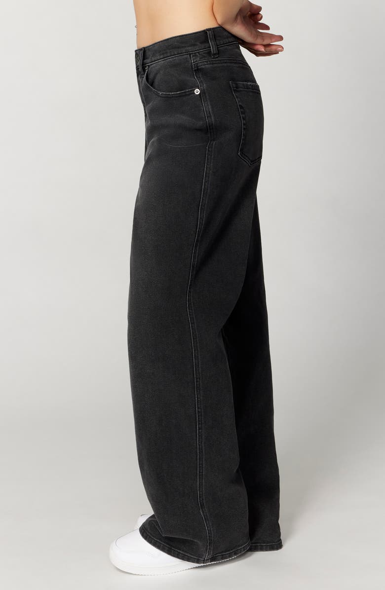 Florence by Mills Wide Leg Boyfriend Jeans, Alternate, color, Washed Black