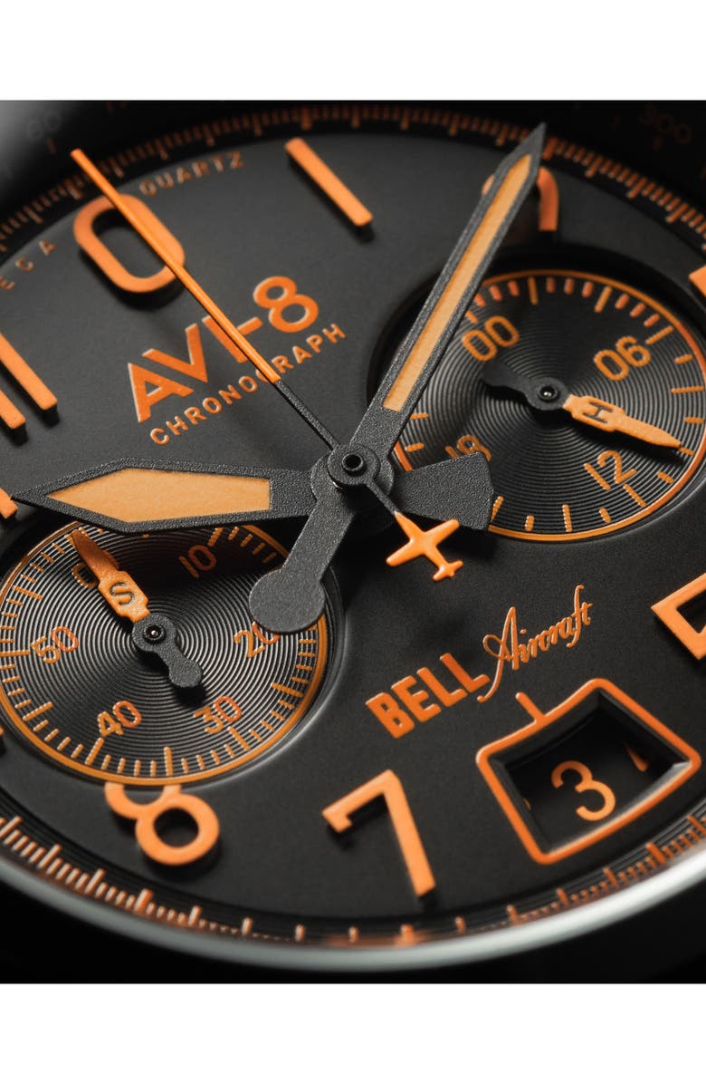 AVI-8 Bell X-1 Machbuster Chronograph Watch, 41mm, Alternate, color, Black