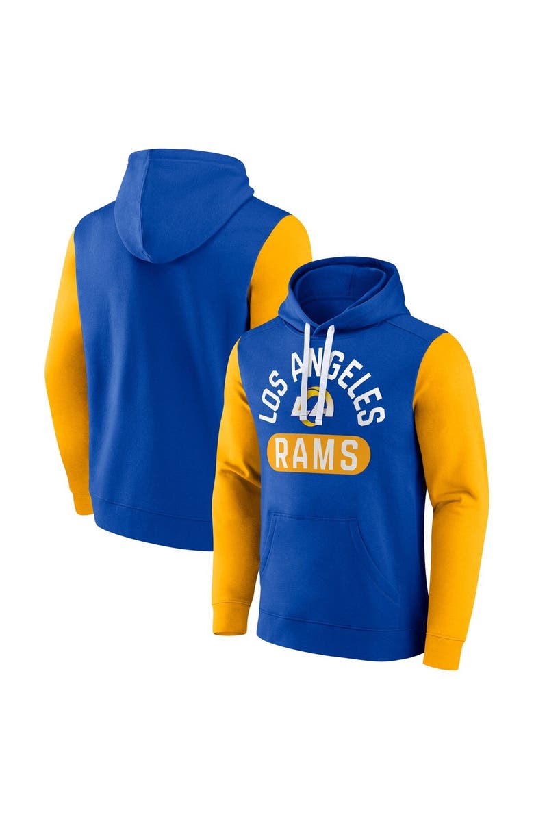 FANATICS Men's Fanatics Branded Royal Los Angeles Rams Extra Point Pullover Hoodie, Main, color,