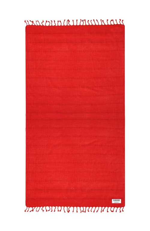 Sunkissed Sand Free Beach Towel In Positano Red