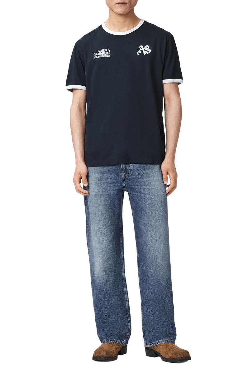 AllSaints Bleus Cotton T-Shirt, Alternate, color, Navy Blue