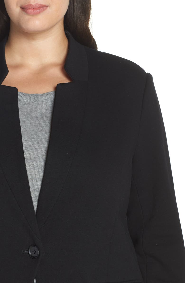 GIBSONLOOK Inverted Notch Collar Cotton Blend Blazer, Alternate, color,