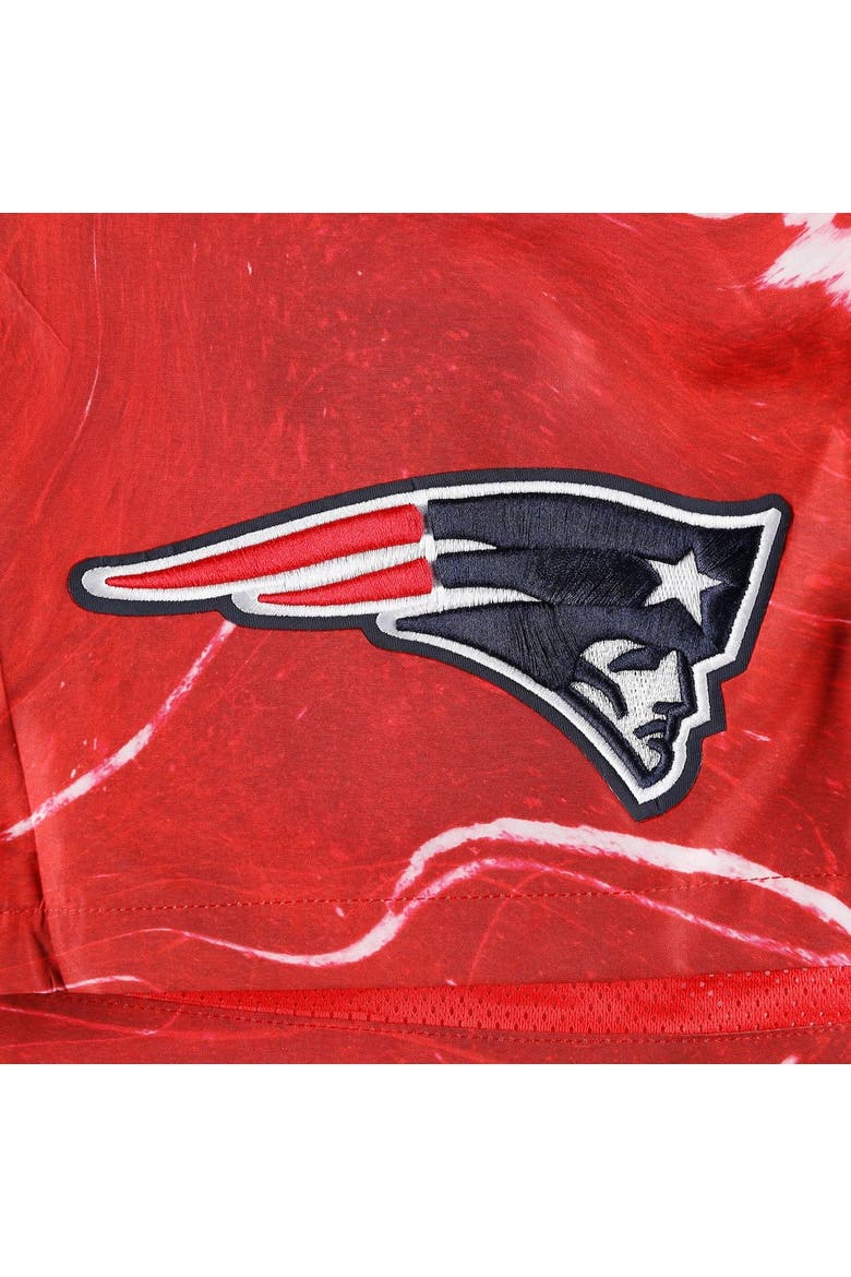 Men's Pro Standard Red New England Patriots Allover Marble Print Shorts, Alternate, color, Red
