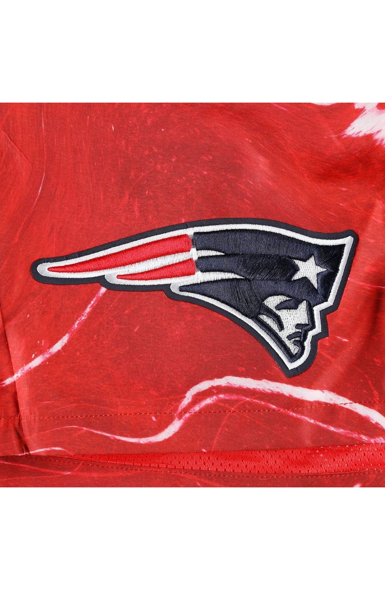 PRO STANDARD Men's Pro Standard Red New England Patriots Allover Marble Print Shorts, Alternate, color, Red