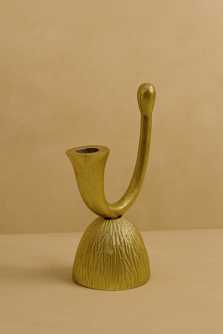 Loop Candle Holder, Alternate, color, Gold