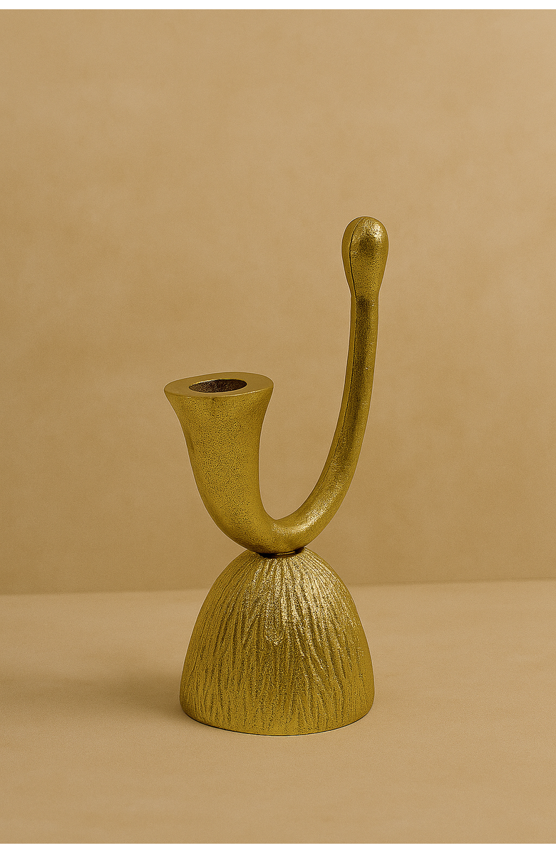 Raiz Studio Loop Candle Holder, Alternate, color, Gold