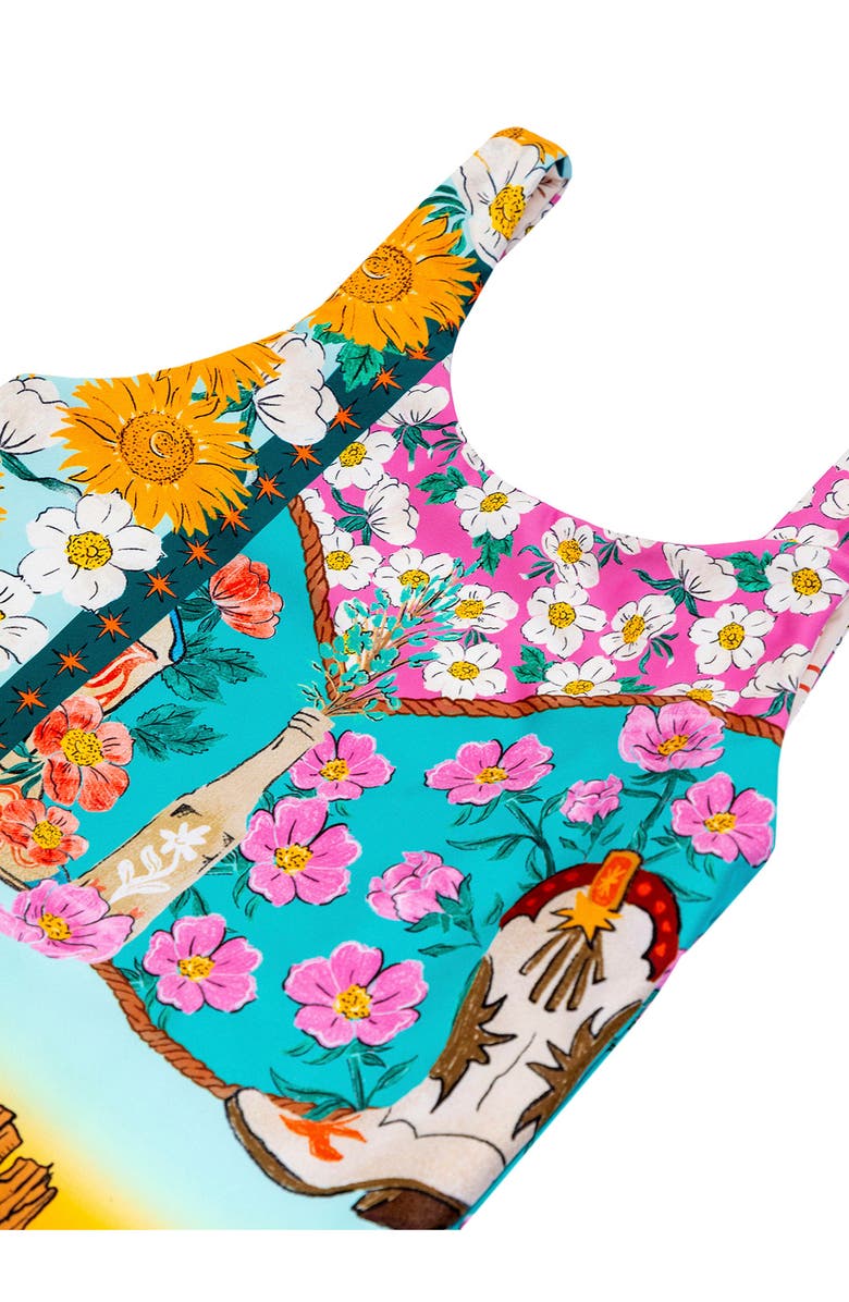 Agua Bendita Kids' Nopal Star One-Piece Swimsuit, Alternate, color, 