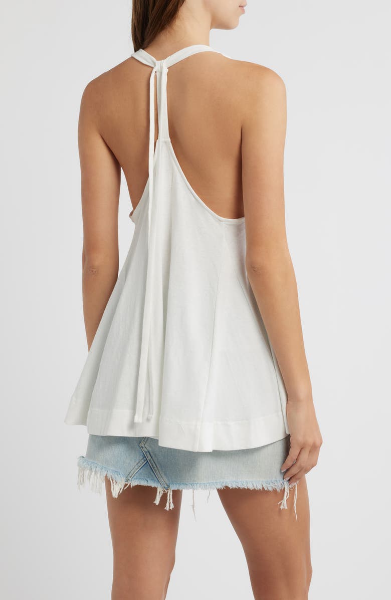 Free People Valerie Halter Neck Cotton Tunic Top, Alternate, color, Clean Ivory