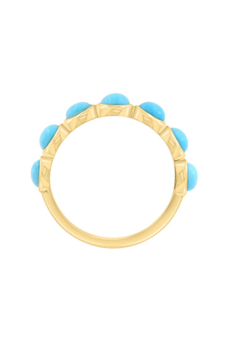 EFFY 14K Gold Plated Sterling Silver Turquoise Ring, Alternate, color, Blue