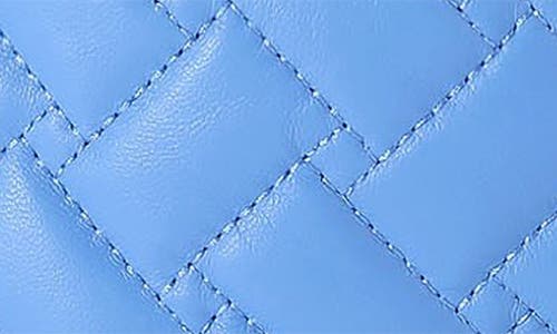 Kurt Geiger London Small Kensington Drawstring Quilted Leather Shoulder Bag In Medium Blue