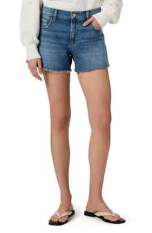 PAIGE Dylan Distressed Cutoff Denim Shorts