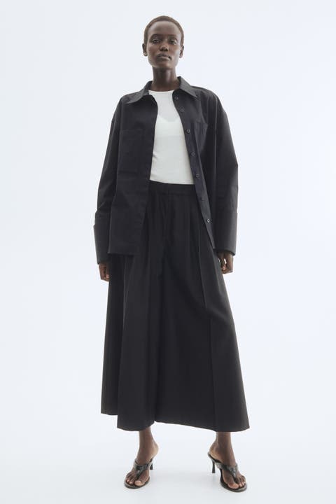 Pleat-front culottes