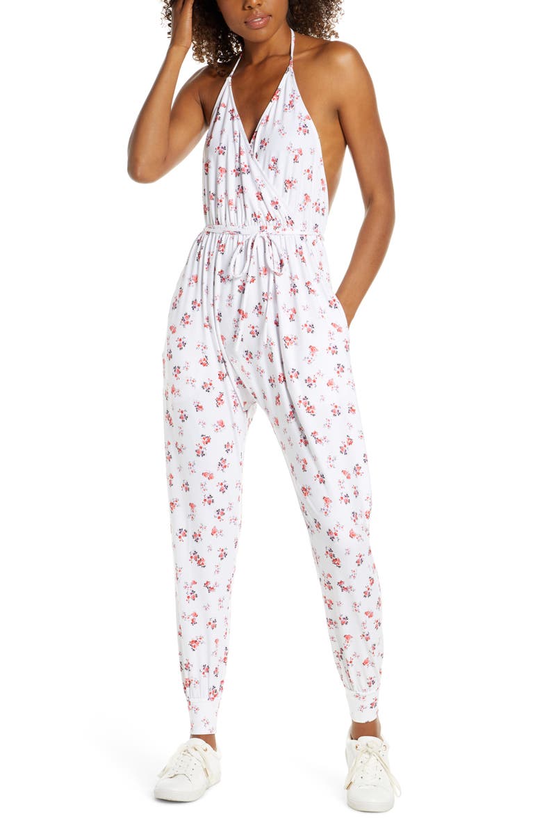 Spiritual Gangster Sun Salutation Halter Jumpsuit, Main, color, 