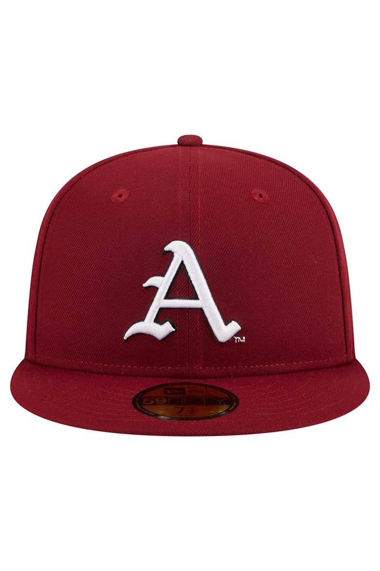Men's New Era Cardinal Arkansas Razorbacks 59FIFTY Fitted Hat, Alternate, color, Cardinal