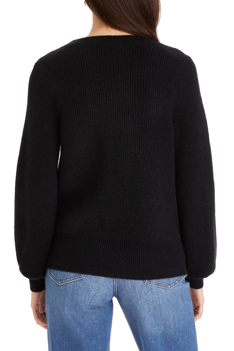 Melwood Square Neck Coziest Yarn Pullover Sweater, Alternate, color, TRUE BLACK
