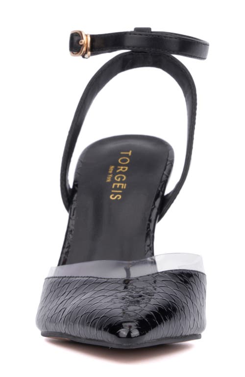 Torgeis Willow Ankle Strap Pump In Black