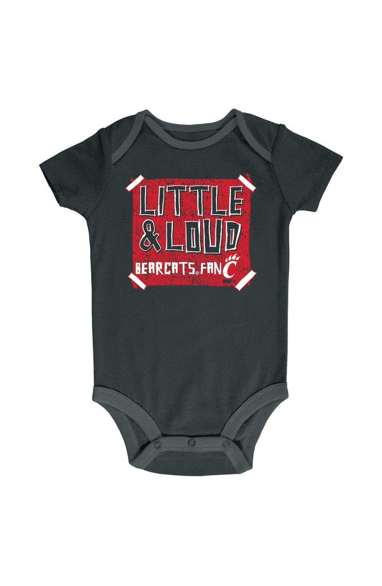 Champion Infant Champion Black/Gray/White Cincinnati Bearcats 3-Pack Bodysuit Set, Alternate, color, Black