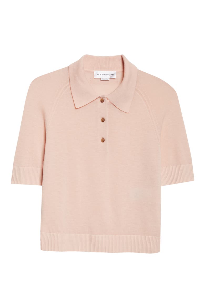 Extrafine Merino Wool Polo, Alternate, color, PALE ROSE