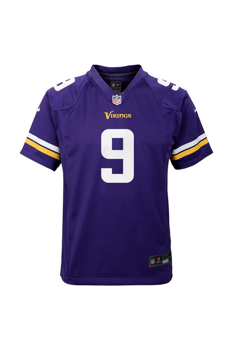Youth Nike J.J. McCarthy Purple Minnesota Vikings Team Player Game Jersey, Alternate, color, Purple