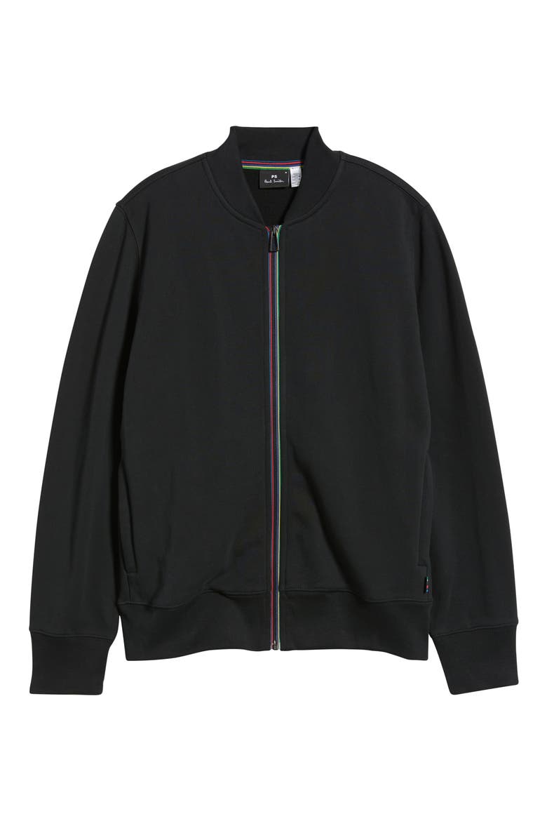 Sports Organic Cotton Zip Sweatshirt, Alternate, color, BLACK