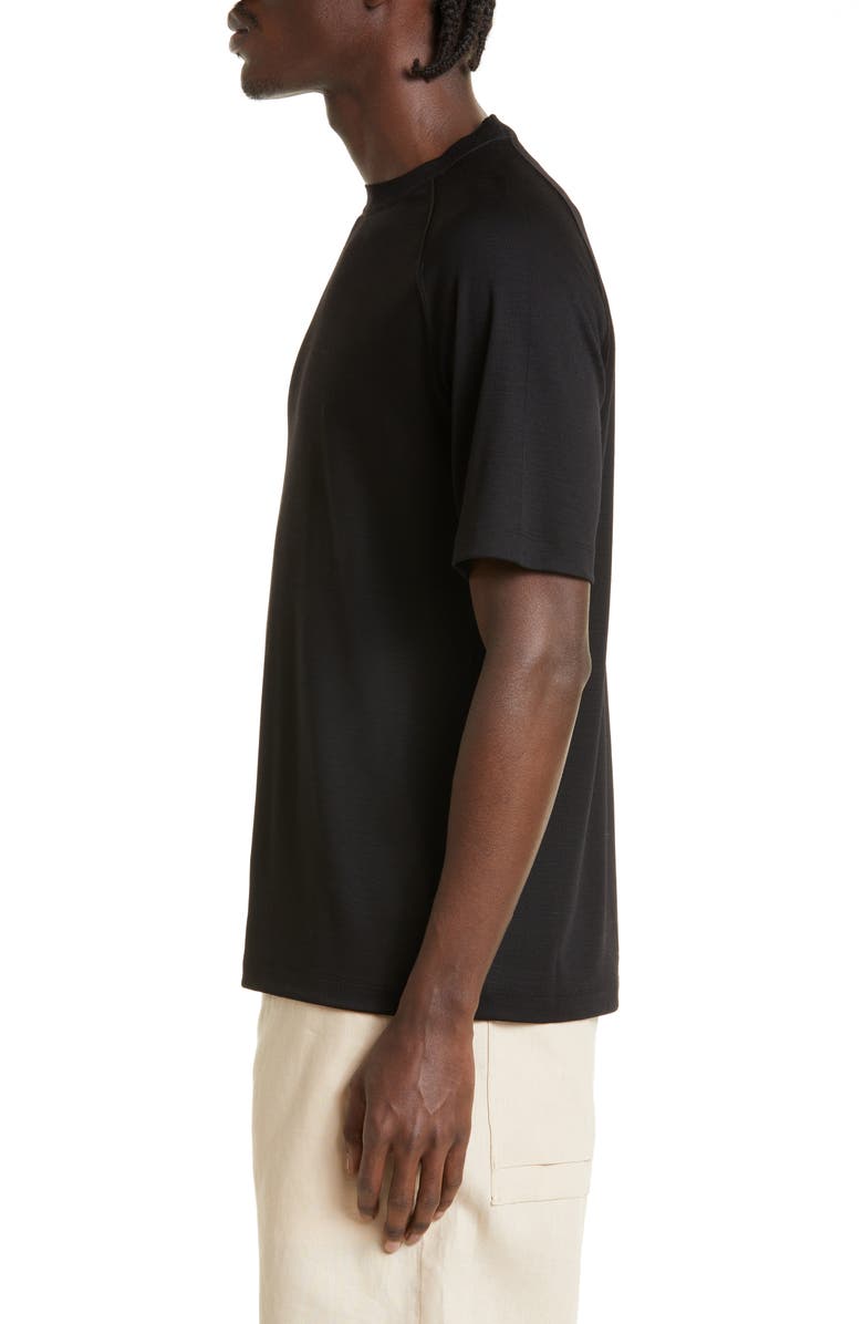 ZEGNA High Performance<sup>™</sup> Short Sleeve Wool T-Shirt, Alternate, color, Black