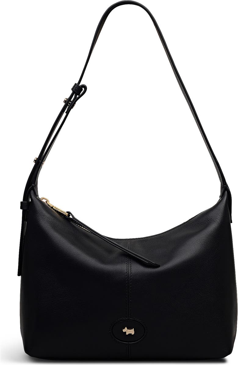Radley Maldon Mews Medium Leather Shoulder Bag, Main, color, Black
