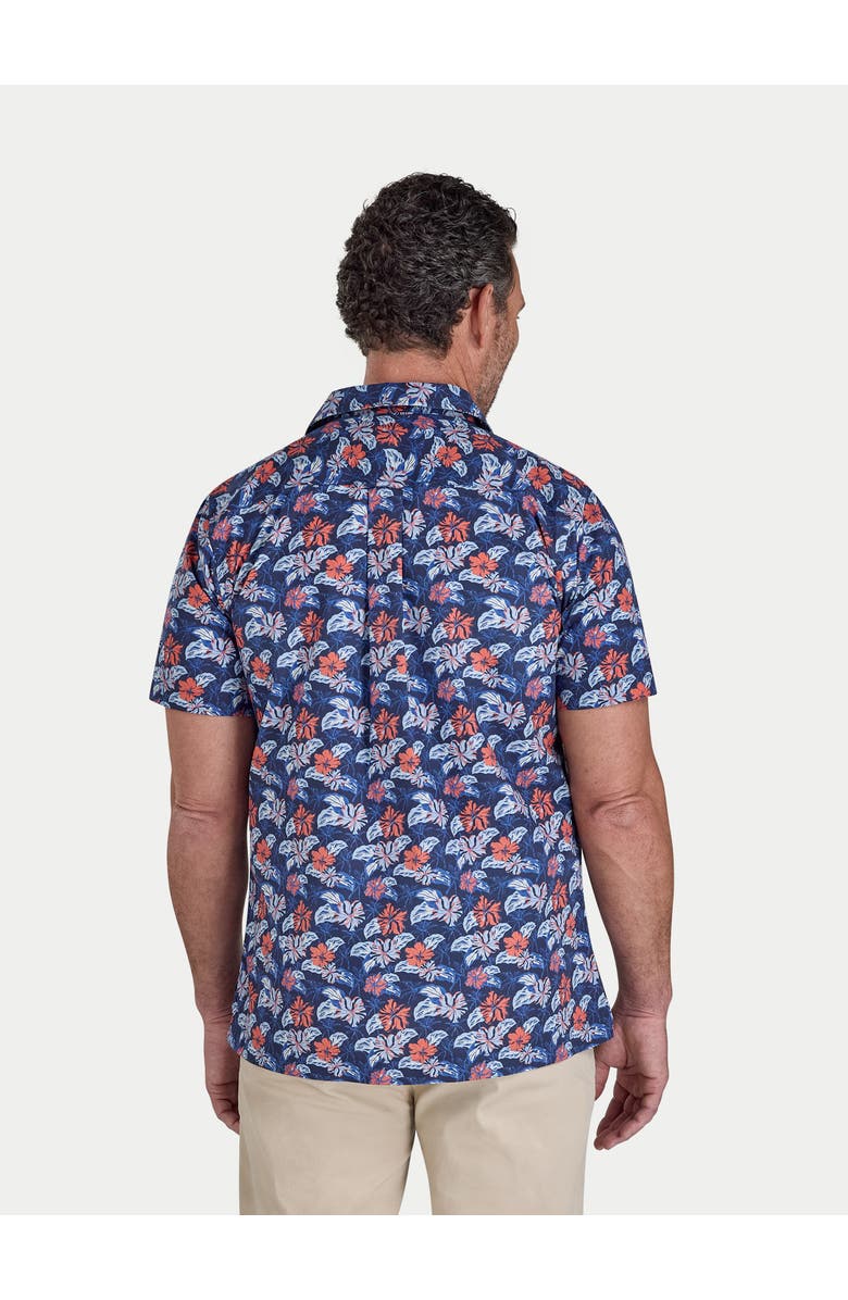 Raging Bull Hawaii Floral Short Sleeve Shirt, Alternate, color, Navy